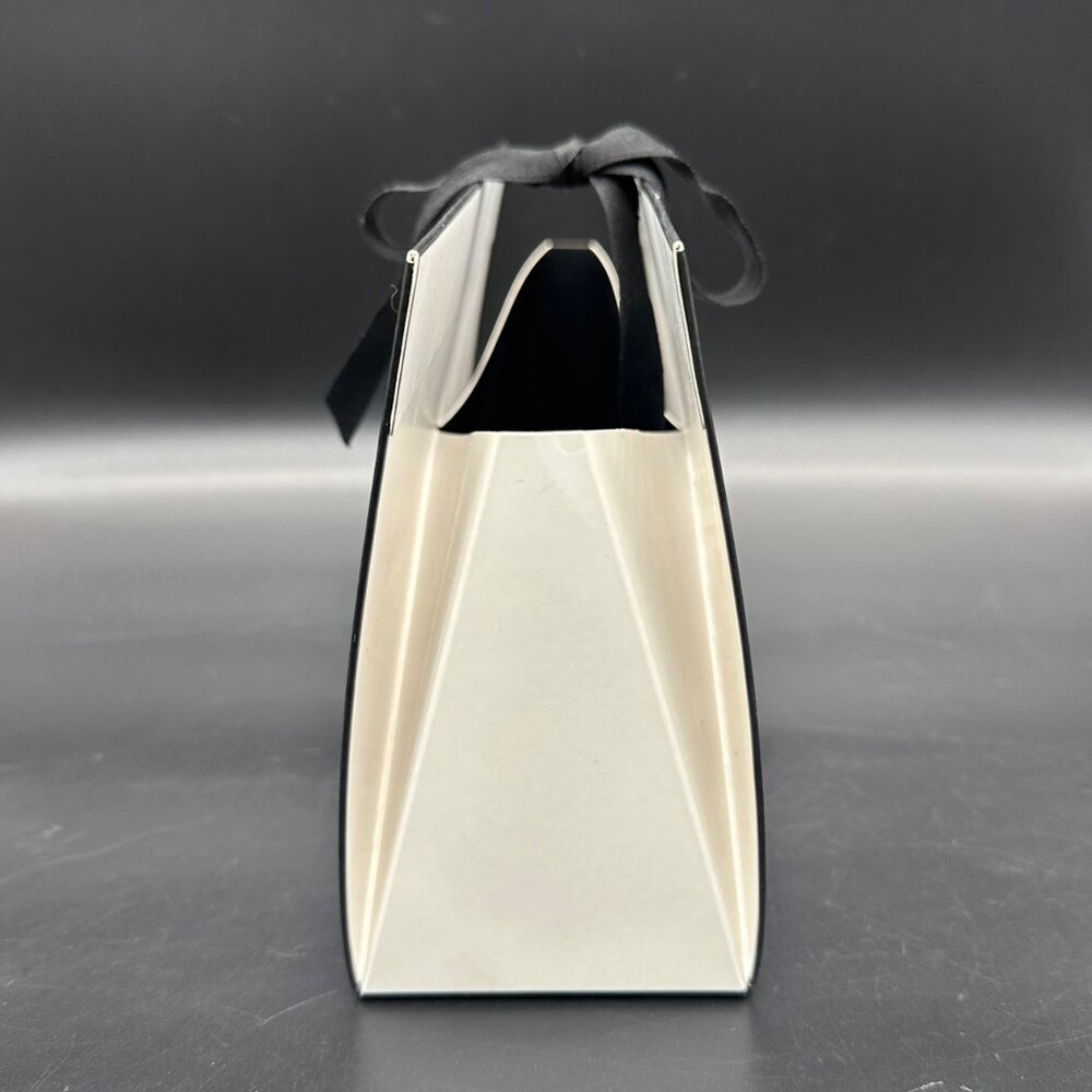 Chanel Small Luxury Gift Bag Clutch Style Bag Black Ribbon White Display - Picture 3 of 12